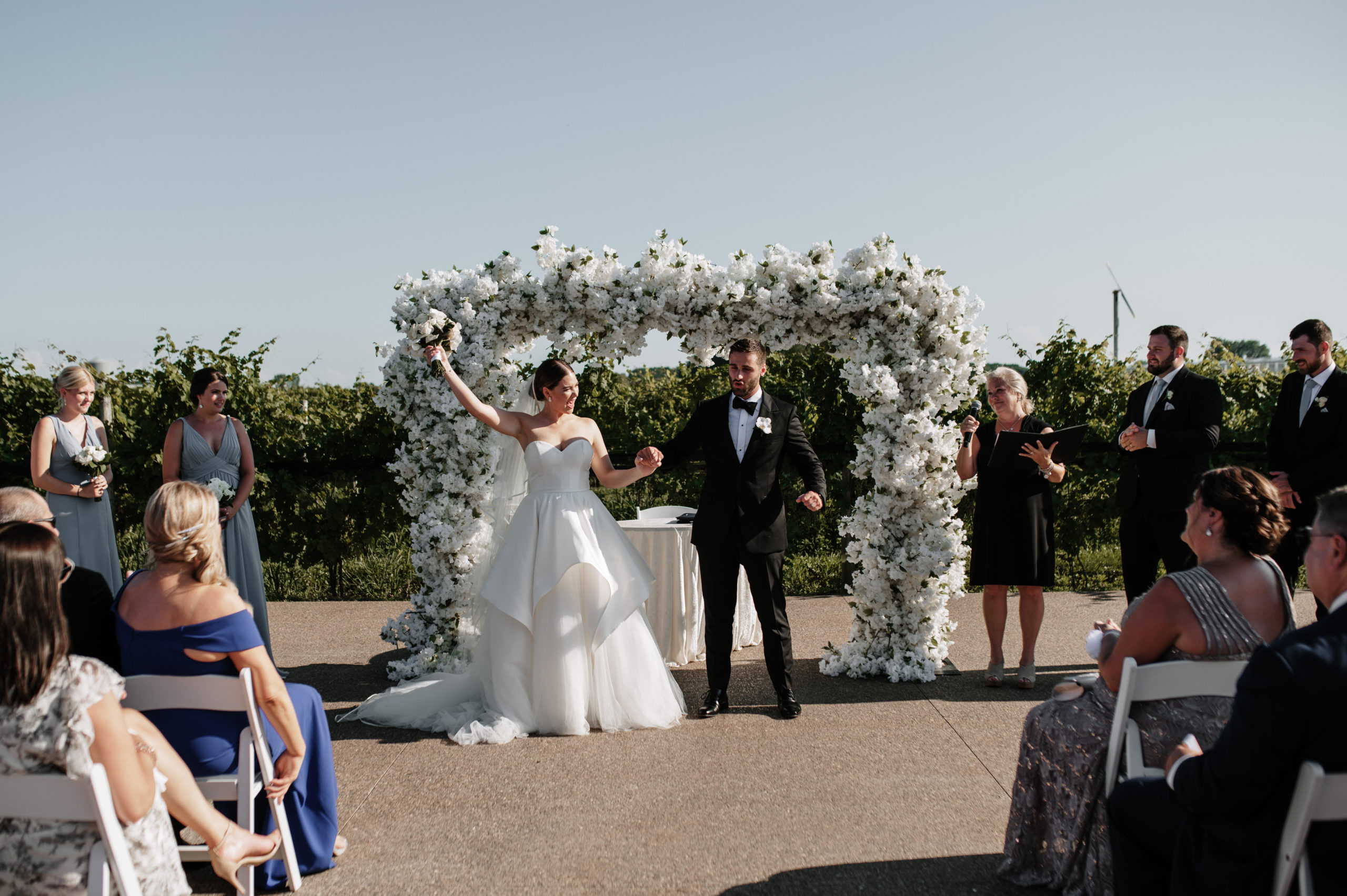 Bride and groom gets married at Mastronardi Estate Winery